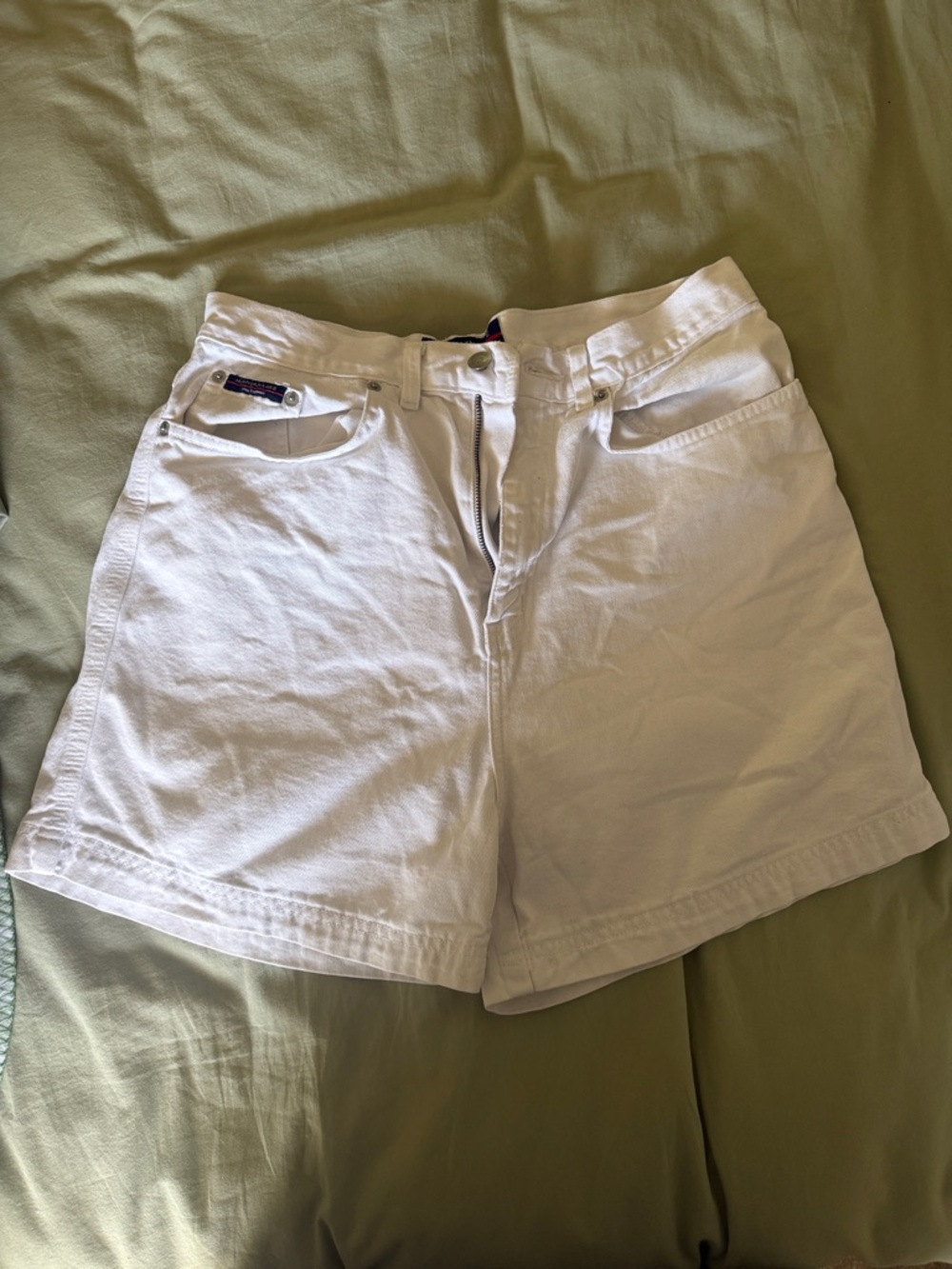 Classic White Women's High-Rise Shorts